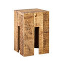 Tabouret carré 28 x 45 x 28 cm Tabouret de pilier de fleurs Tabouret de fleurs Table d'appoint en bois de manguier