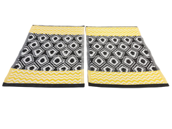 Acheter jaune-noir-blanc Sets de table - 40 x 60 cm - Intérieur, terrasse, plage ou camping