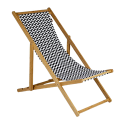 Outdoor chair - Beach chair made of bamboo and canvas - Model Soho