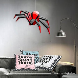 Araignée DIY/à faire soi-même - Noir et rouge